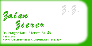 zalan zierer business card